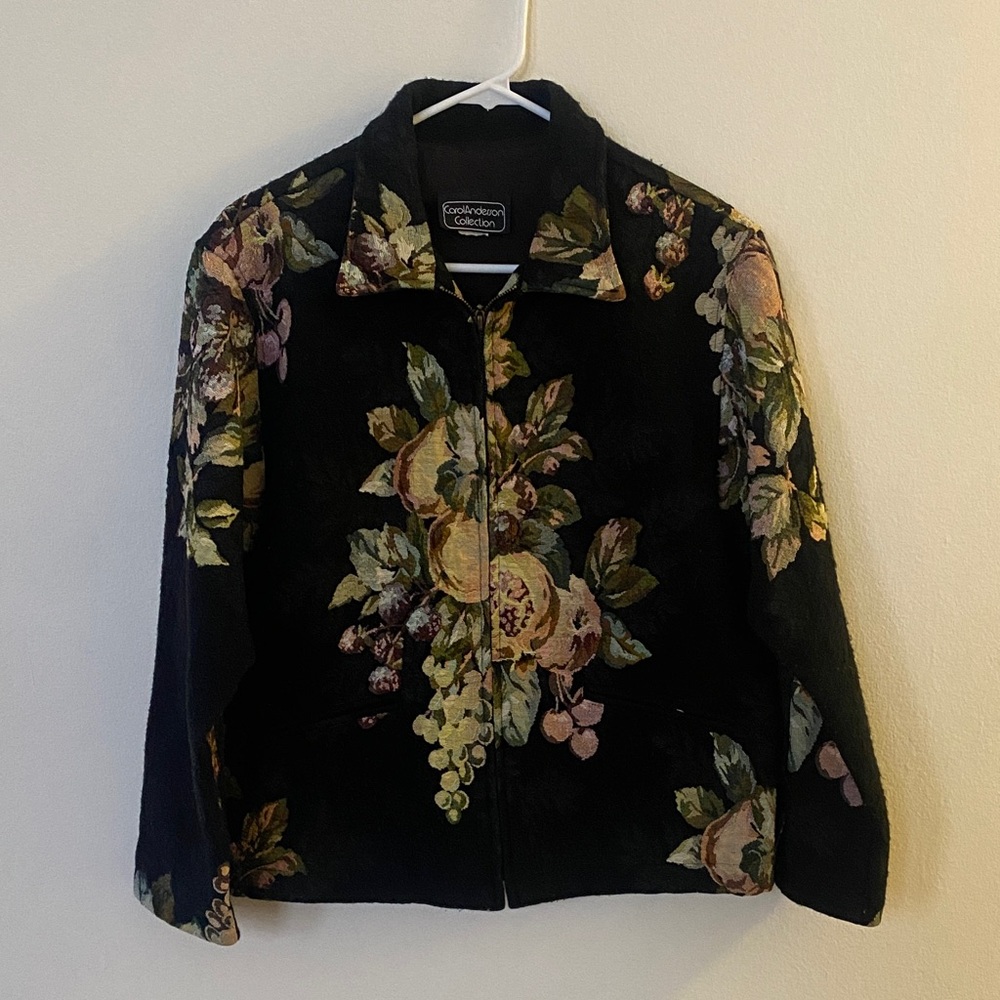 Vintage 1980’s Carol Anderson Collection Floral Embroidered Spring Jacket